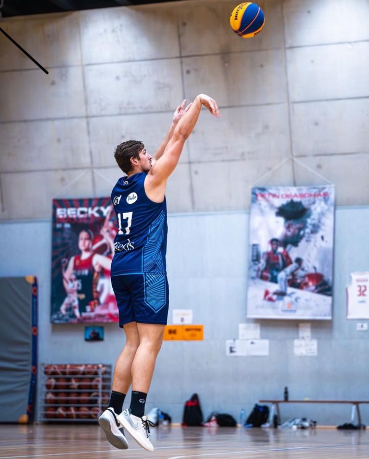  3x3 Basketball - Jonas Foerts from Team Antwerp Wearing Black basketball GRIP Socks for Increased Stability, Fewer Injuries, and Better Performances