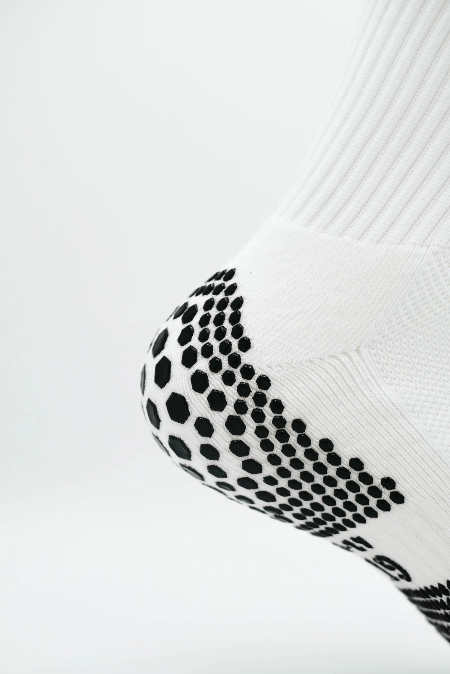 GT GRIP Socks White Heel Grip, Silicone Pattern for Heel and Achilles Protection